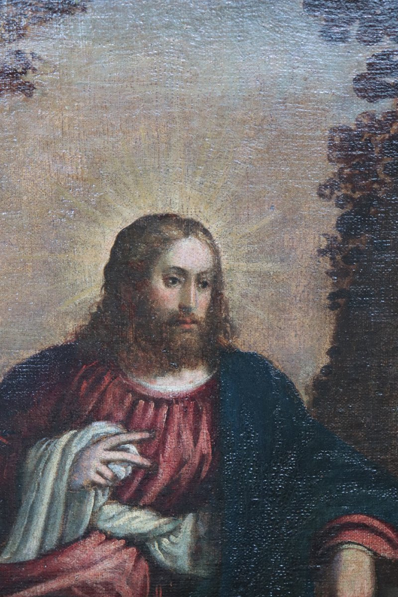 Pittore Veneto "Cristo e la Samaritana al Pozzo" '600-photo-3