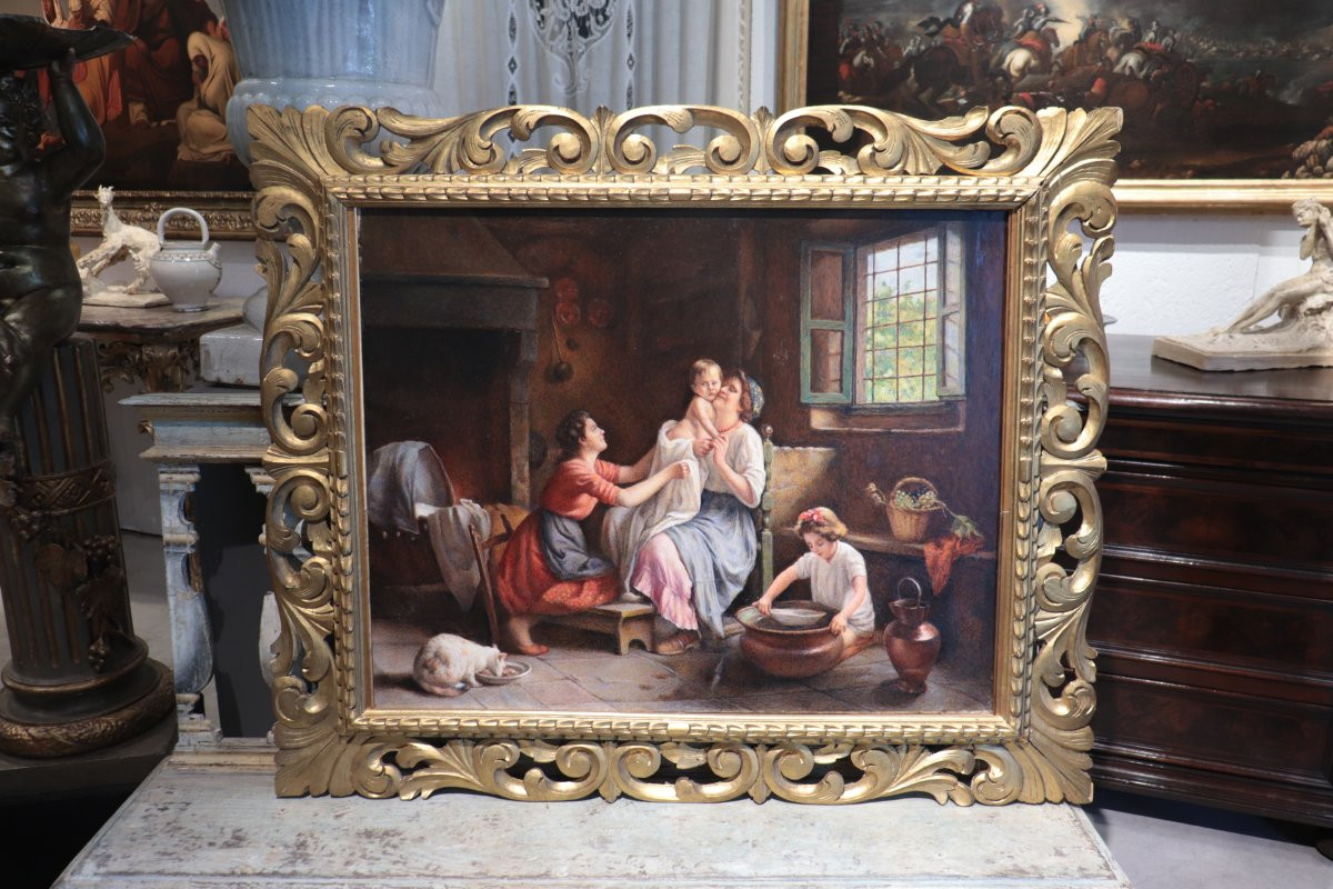 Pittore Toscano: Interno con Personaggi '900-photo-2