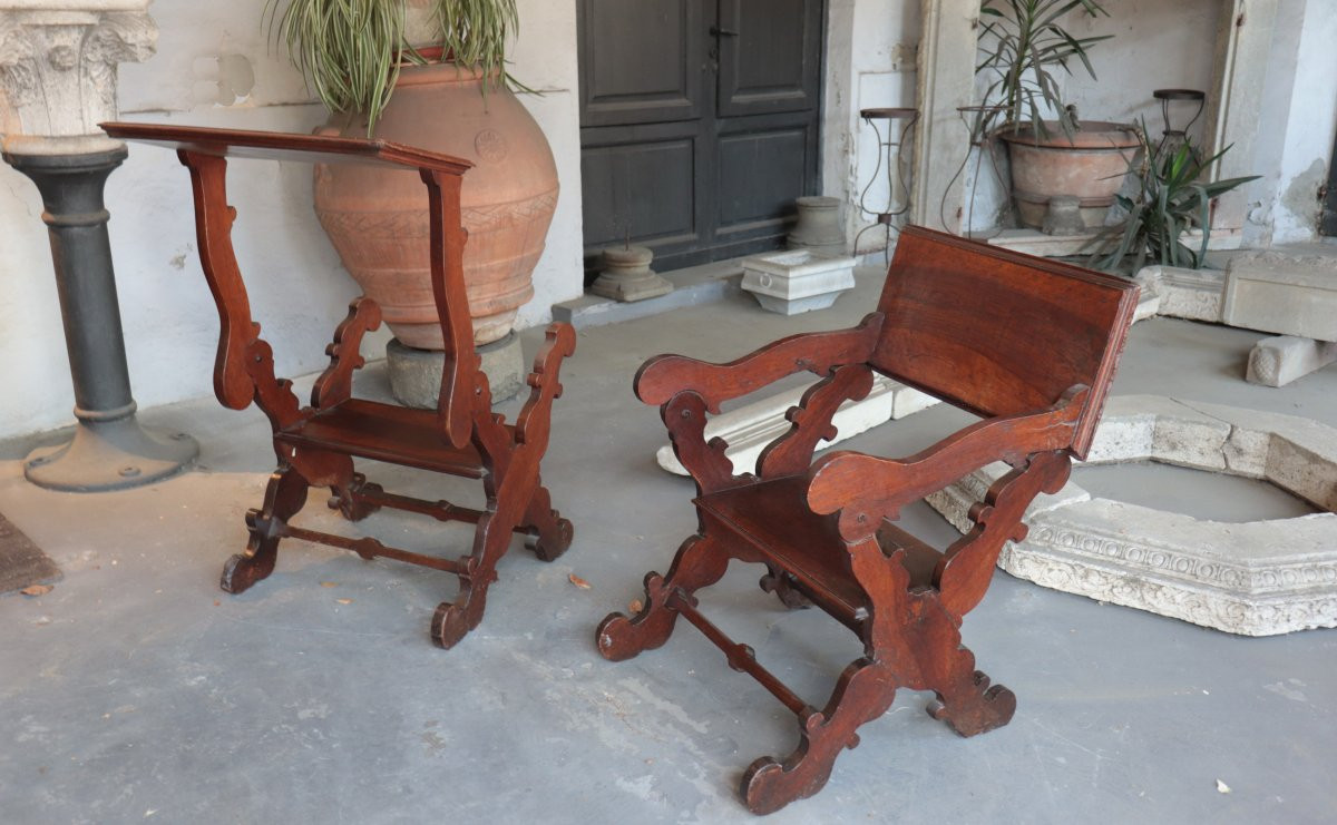 Coppia poltrone-inginocchiatoio, Toscana, '600-photo-2