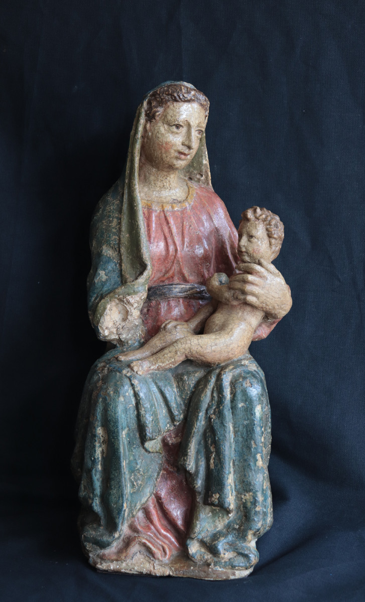 Scultura: Madonna con Bambino, Siena, '400