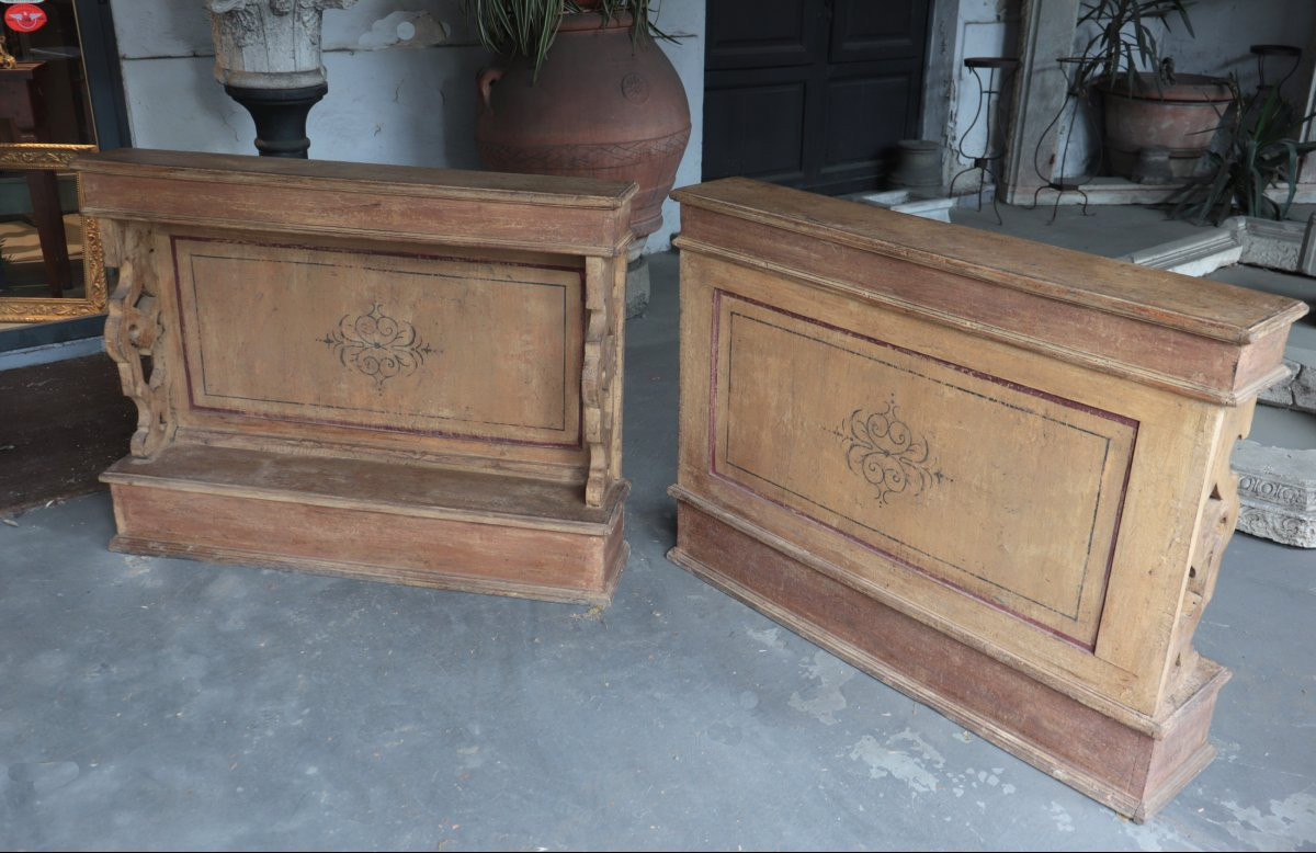 2 balaustre in legno laccato, Inizio 800-photo-3
