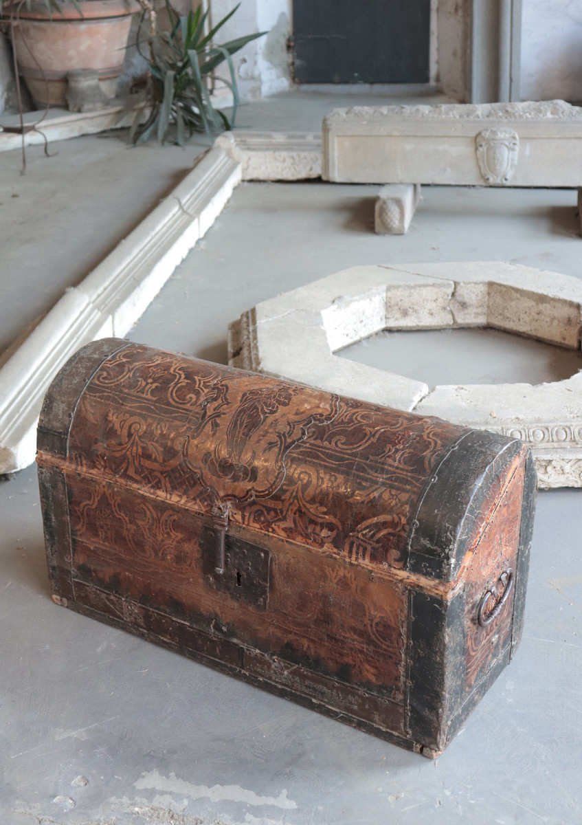 Baule da Viaggio in Cuoio, Italia, '600
