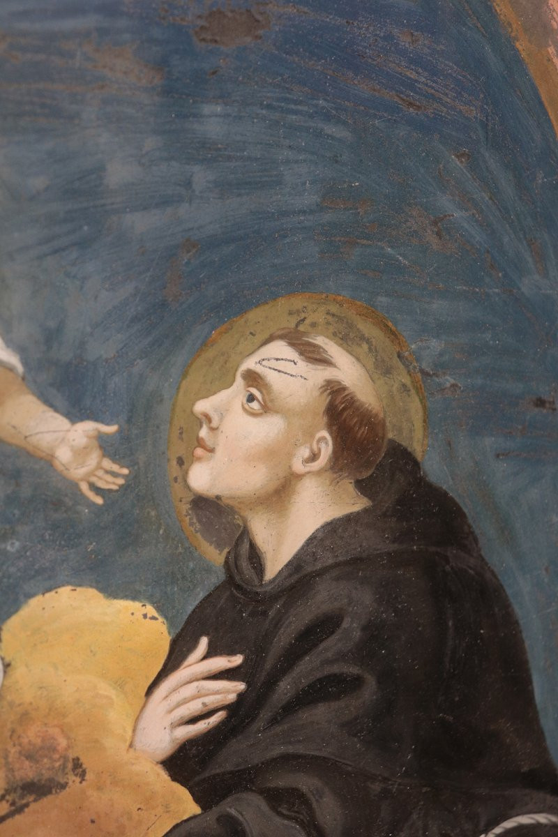 Dipinto su vetro: Sant'Antonio con Gesù Bambino, '700-photo-4