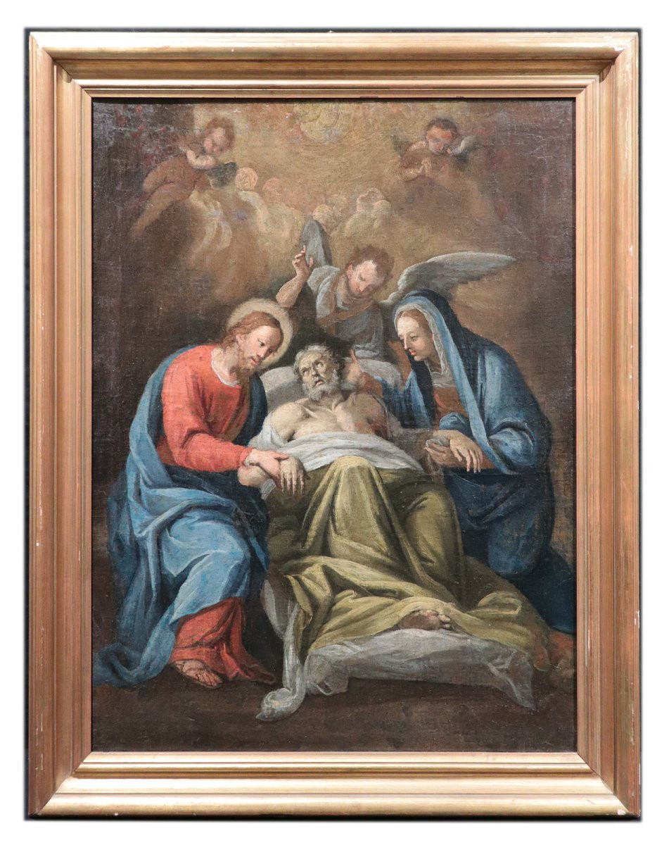 Dipinto antico: Morte di S.Giuseppe Toscana, '700-photo-2
