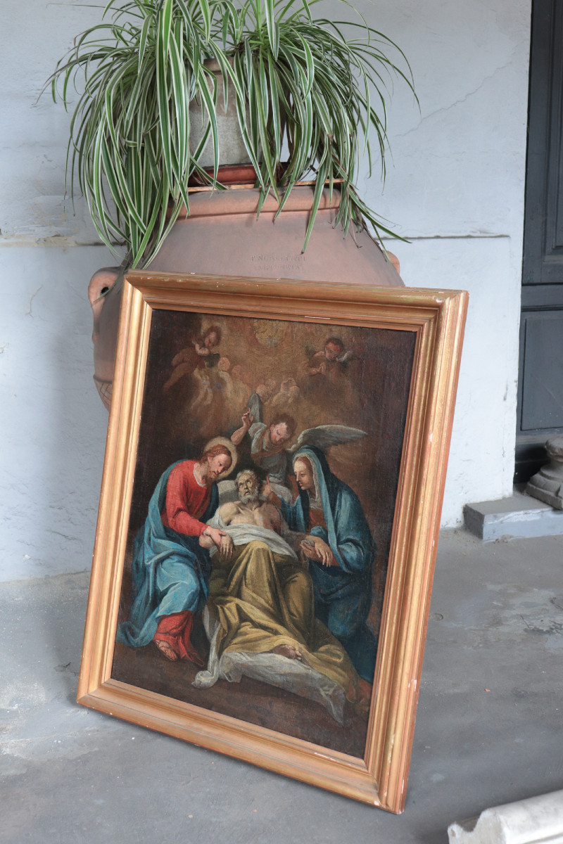 Dipinto antico: Morte di S.Giuseppe Toscana, '700