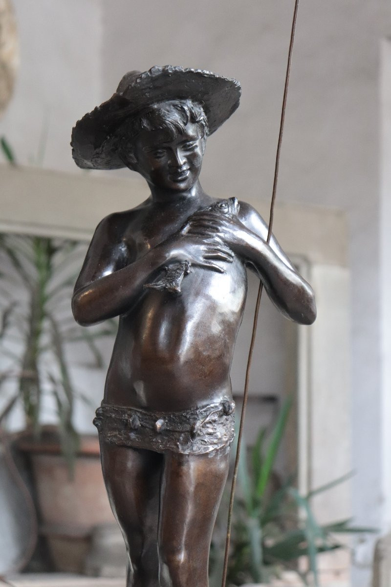 Scultura in Bronzo: Giovanni Varlese (Napoli 1888 - 1922 )  Pescatore-photo-2
