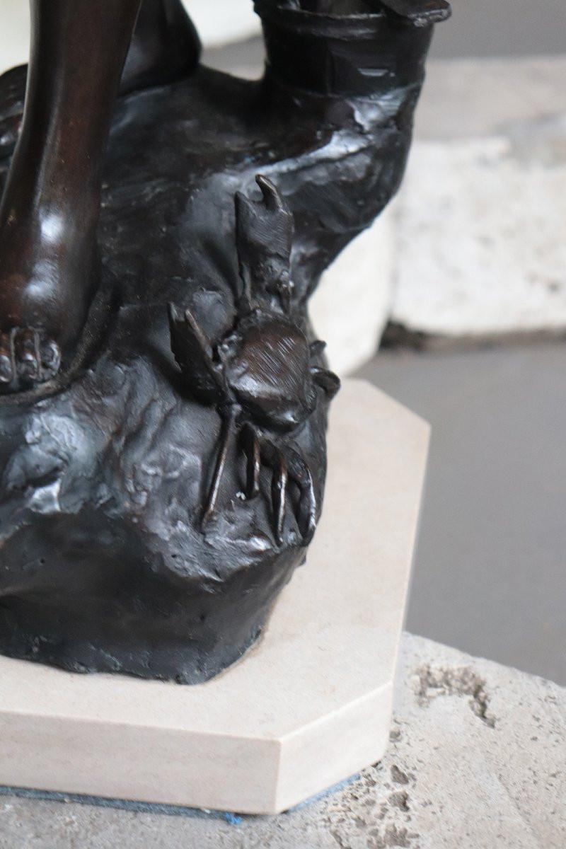 Scultura in Bronzo: Giovanni Varlese (Napoli 1888 - 1922 )  Pescatore-photo-1