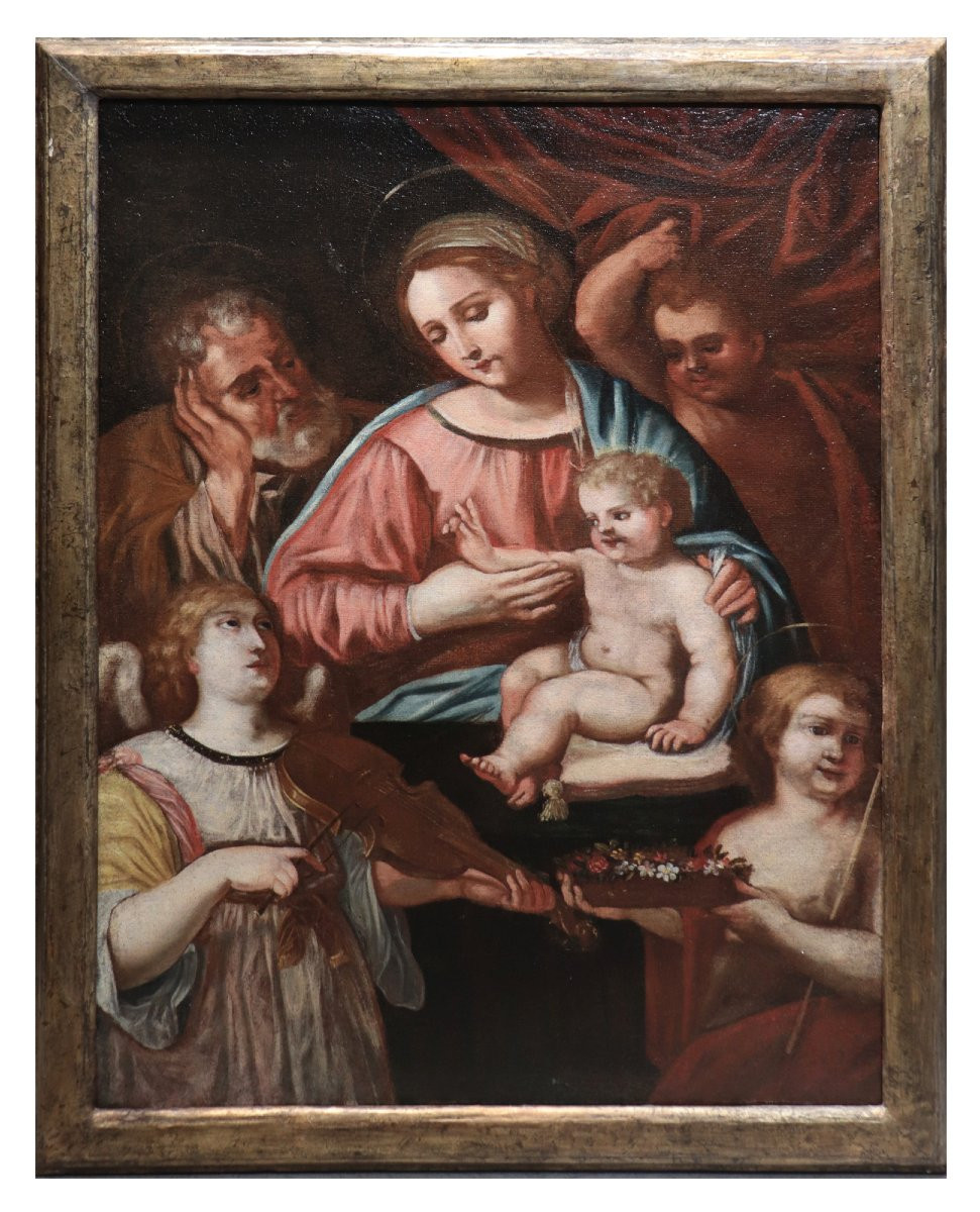 Dipinto antico: Sacra Famiglia, Italia, '600-photo-2