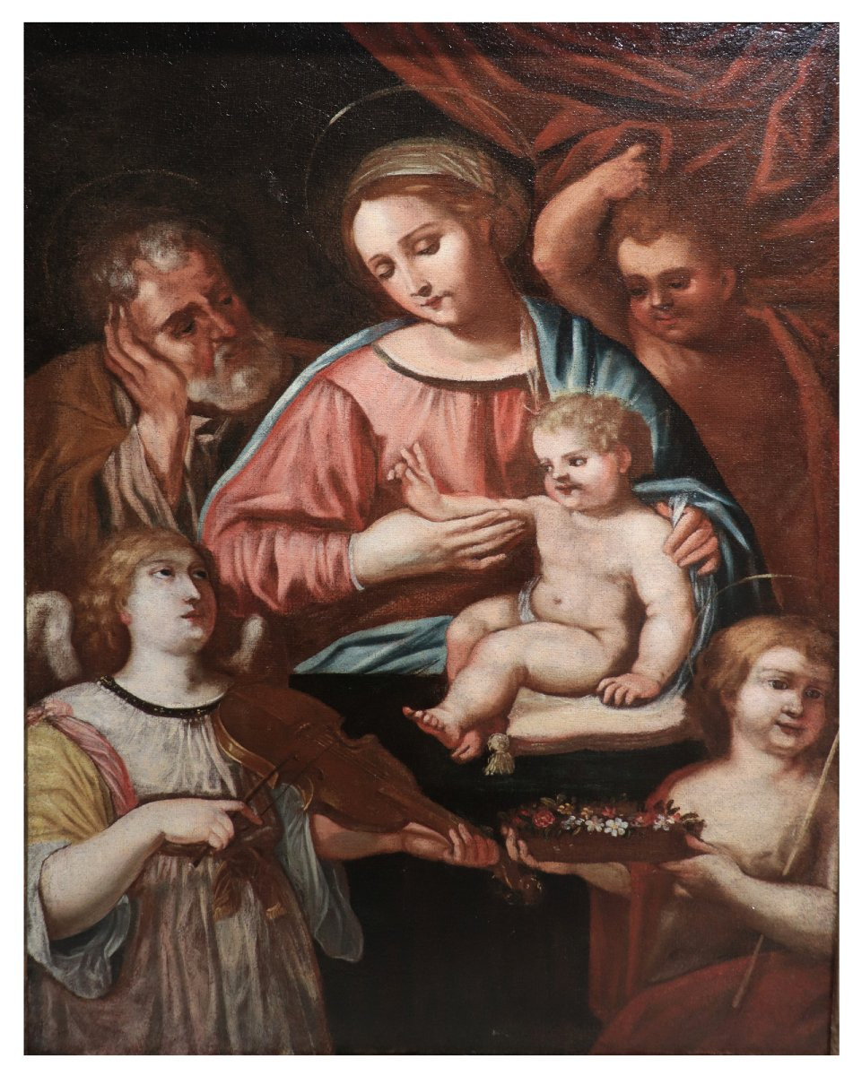 Dipinto antico: Sacra Famiglia, Italia, '600-photo-4