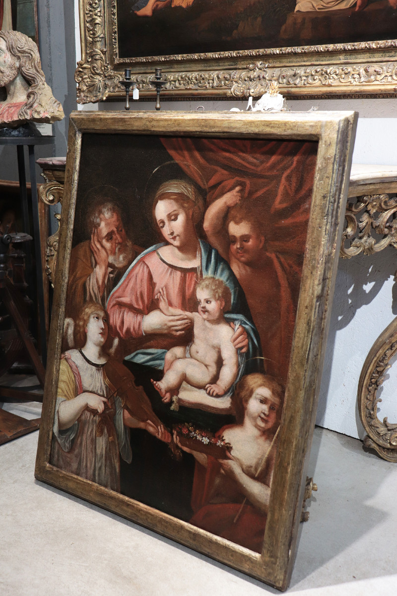 Dipinto antico: Sacra Famiglia, Italia, '600