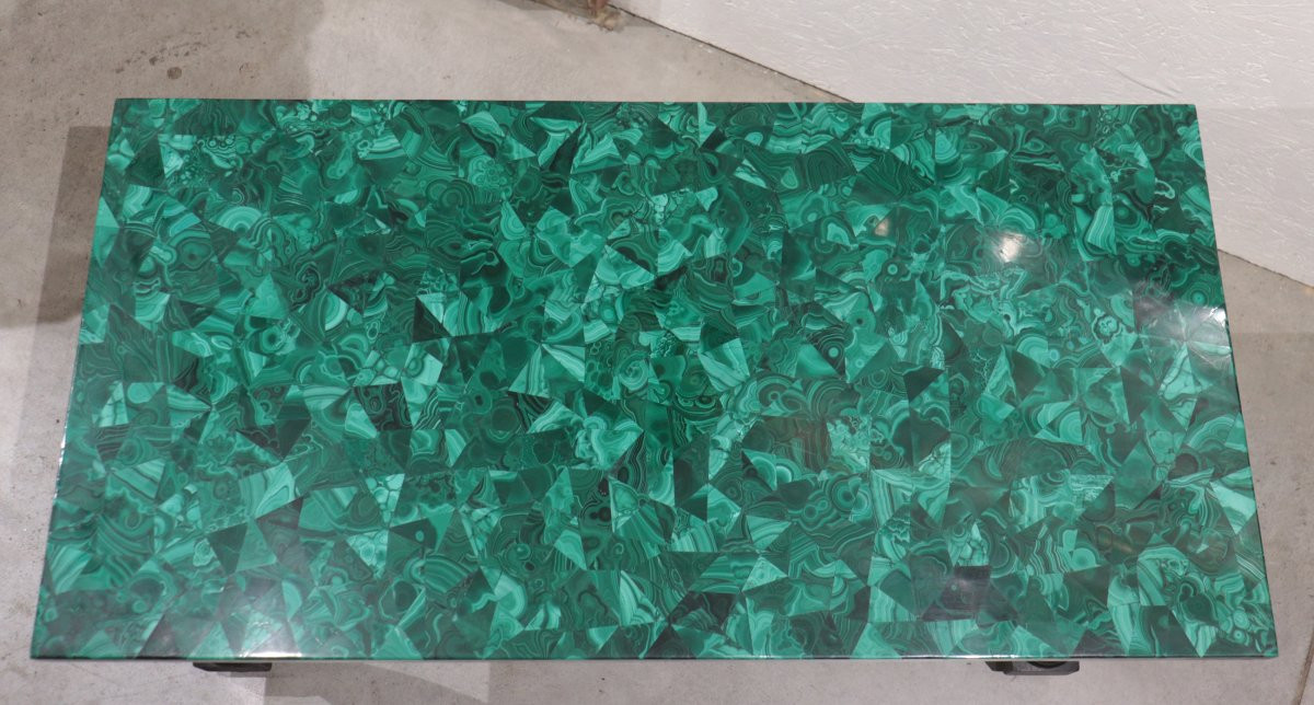 Tavolo da fumo con piano in malachite, '900-photo-3