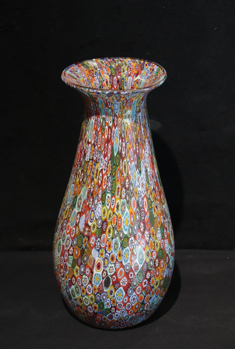 Vaso in Vetro Murano "Murrina Millefiori", '900-photo-3