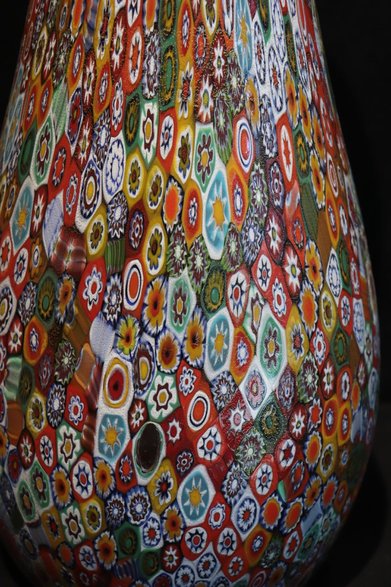 Vaso in Vetro Murano "Murrina Millefiori", '900-photo-4