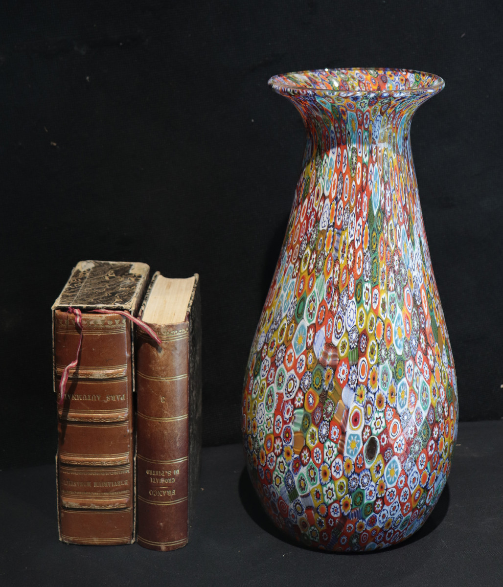 Vaso in Vetro Murano "Murrina Millefiori", '900-photo-1