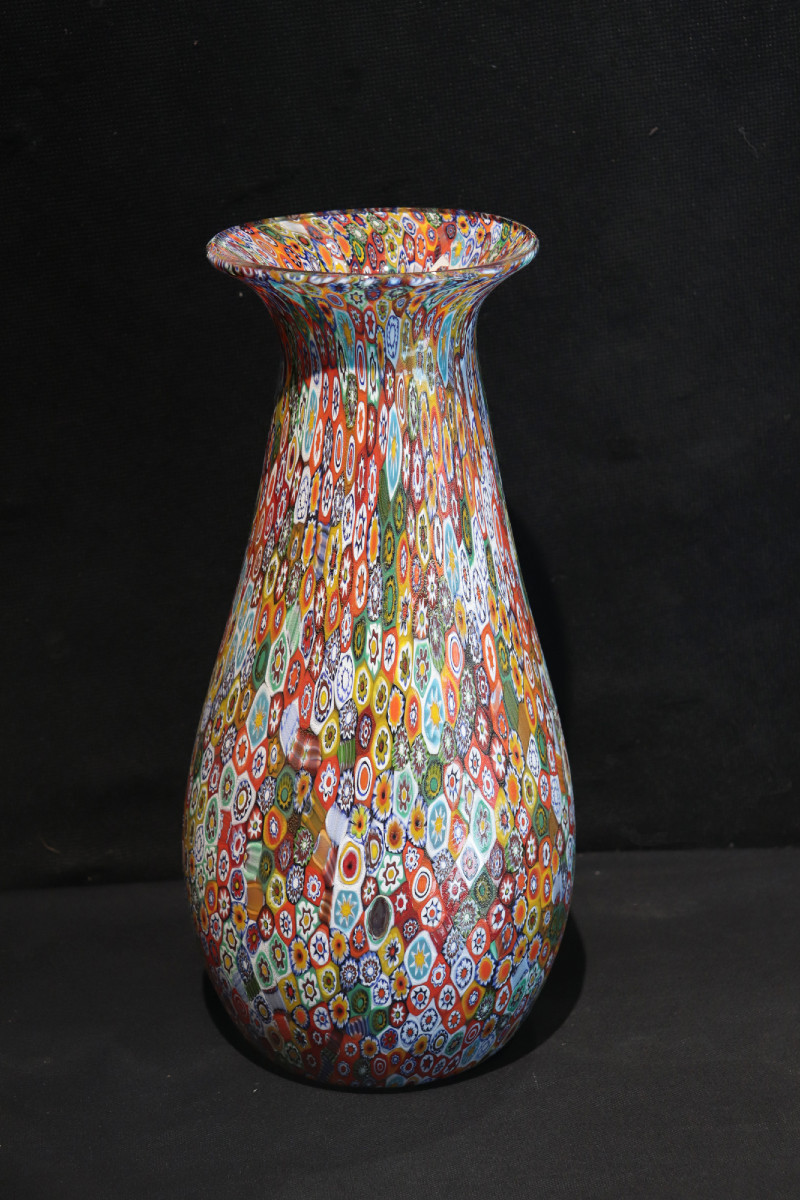 Vaso in Vetro Murano "Murrina Millefiori", '900