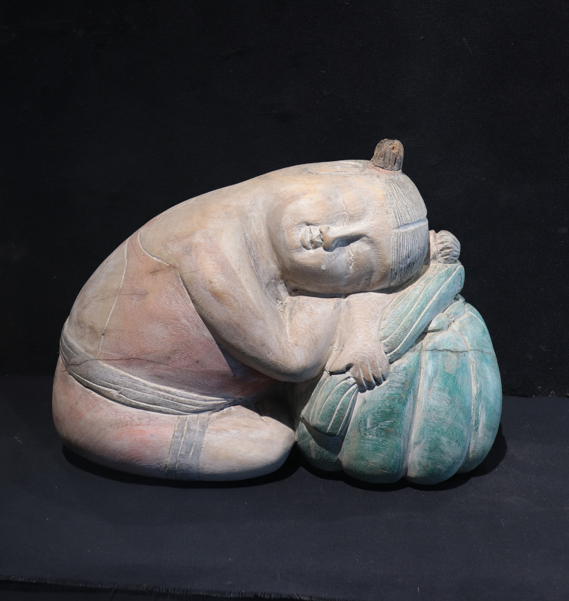 Scultura in legno "Bambina" Asia, '900