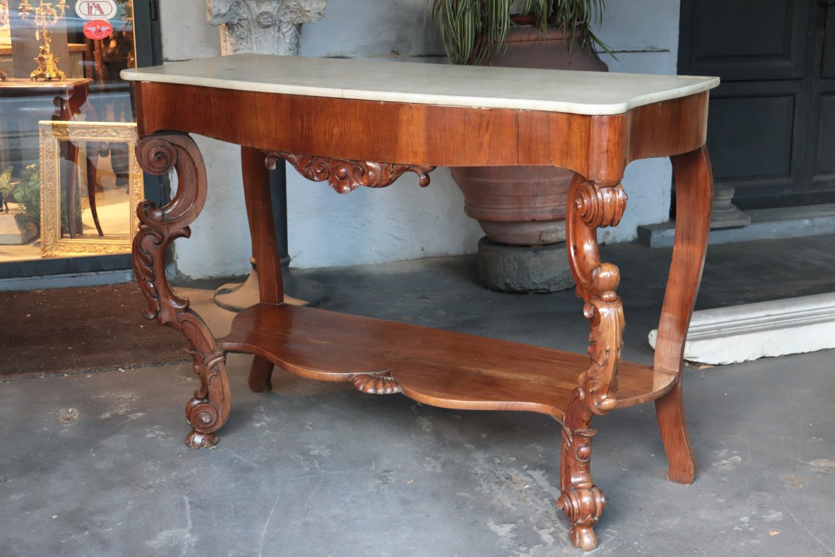 Consolle in noce, Toscana, '800-photo-3