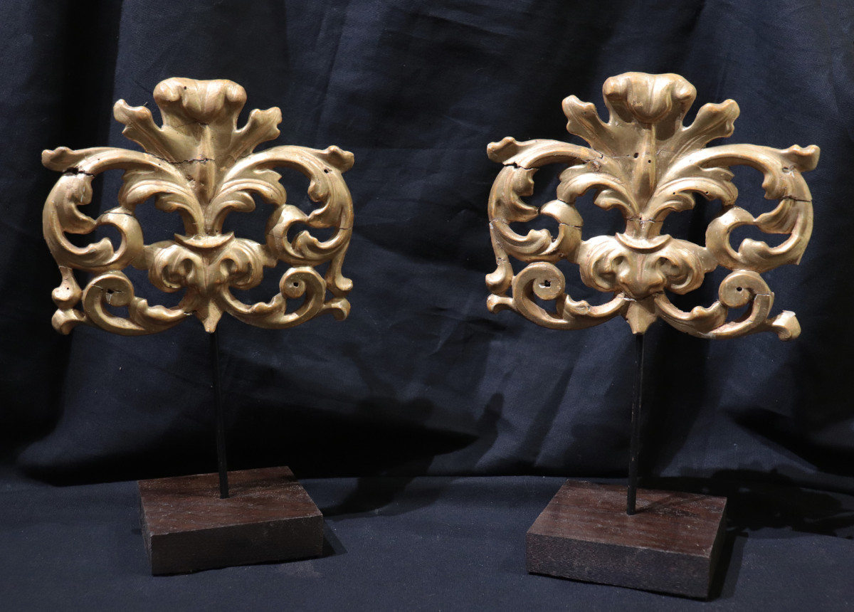 Coppia fregi dorati, Toscana, '700