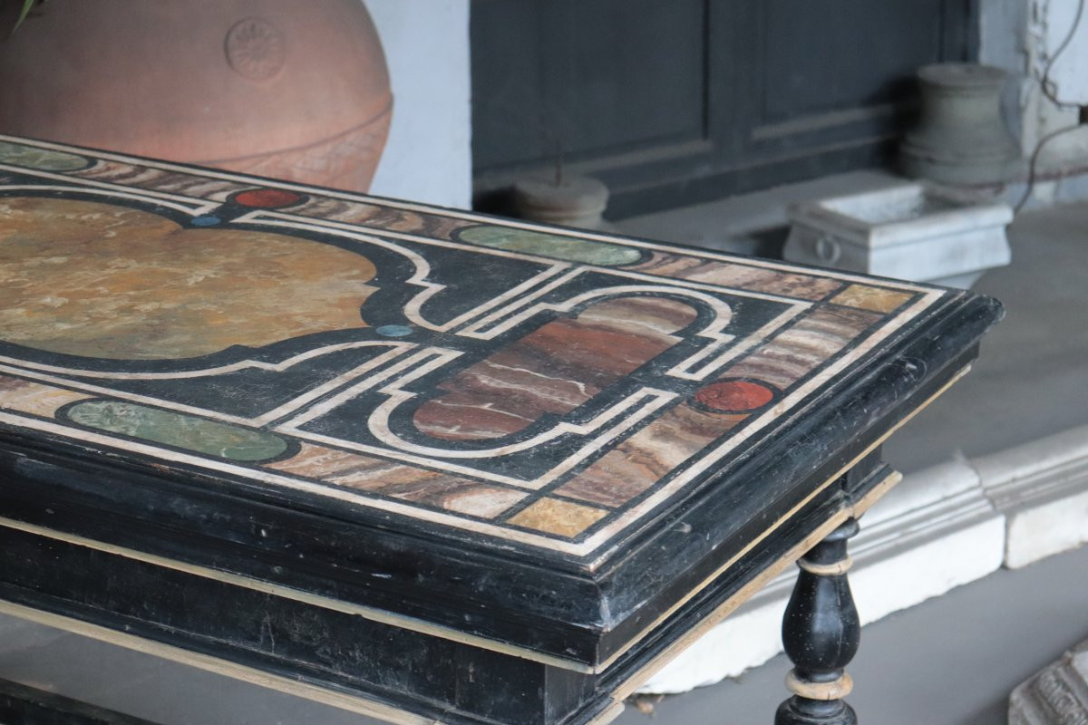 Tavolo consolle Laccato con Marmi, Toscana, 700-photo-3