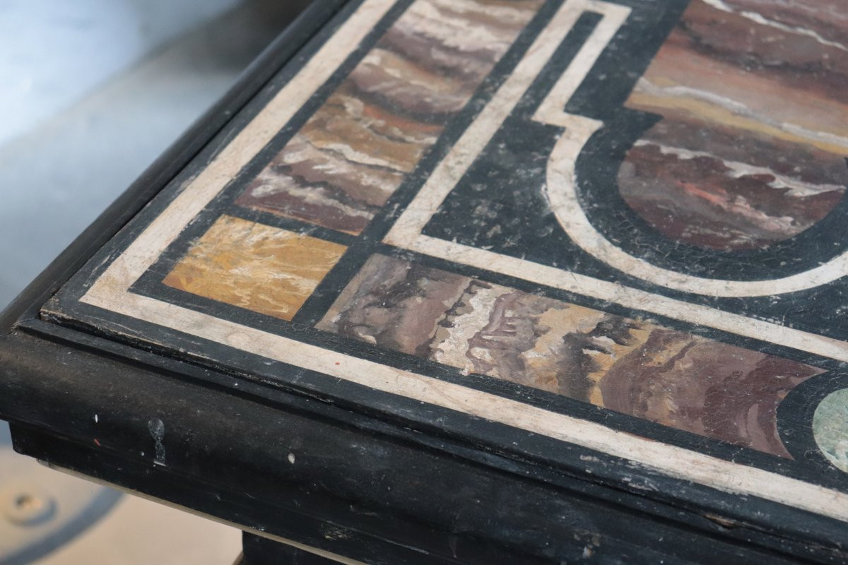 Tavolo consolle Laccato con Marmi, Toscana, 700-photo-1