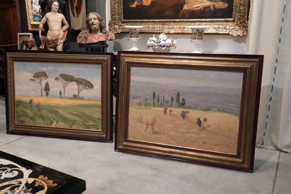 Alberto Cecconi (Firenze 1897-1971) - Paesaggio Toscano-photo-2