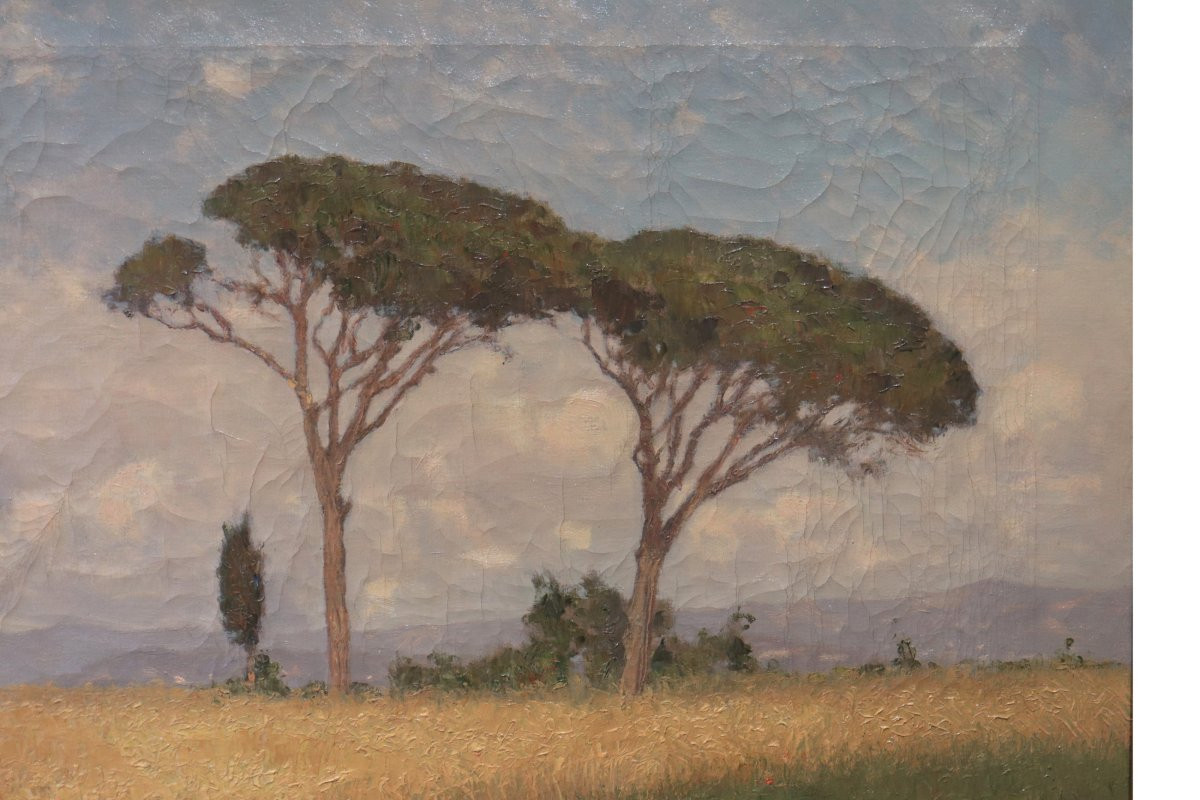Alberto Cecconi (Firenze 1897-1971) - Paesaggio Toscano-photo-4
