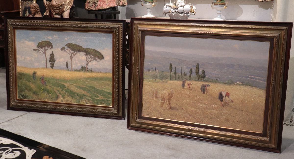 Alberto Cecconi (Firenze 1897-1971) - Coppia di Paesaggi