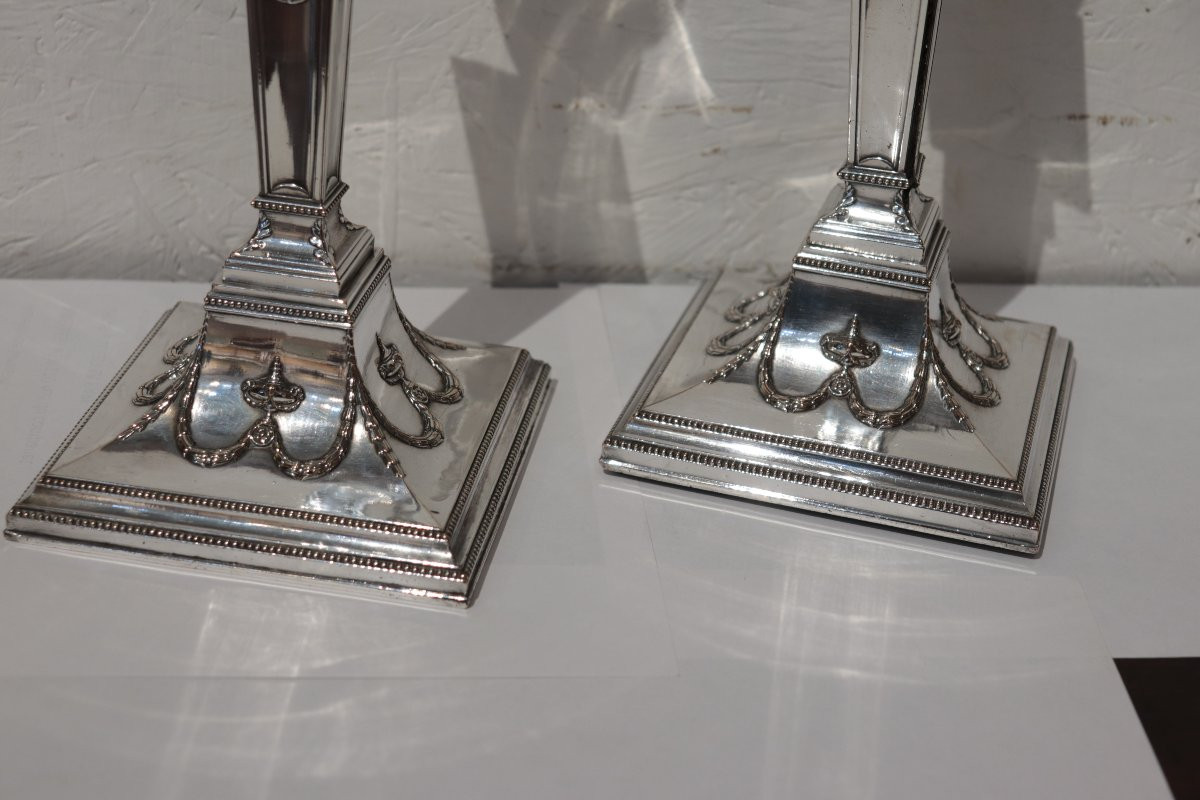 Coppia candelieri argentati, '800-photo-3