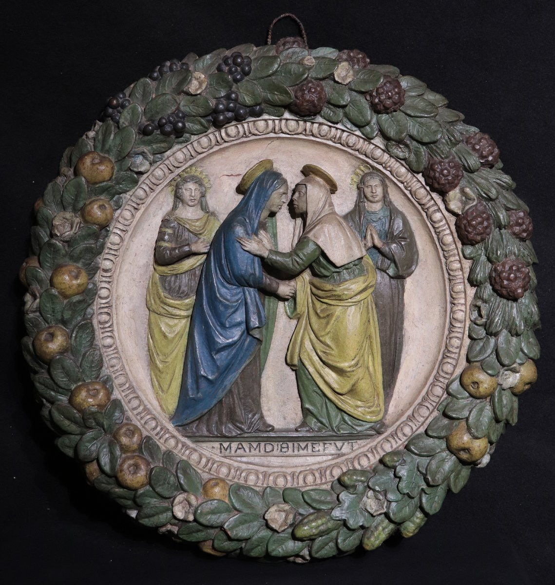 Altorilievo in terracotta, "Madonna della visitazione", '800-photo-2