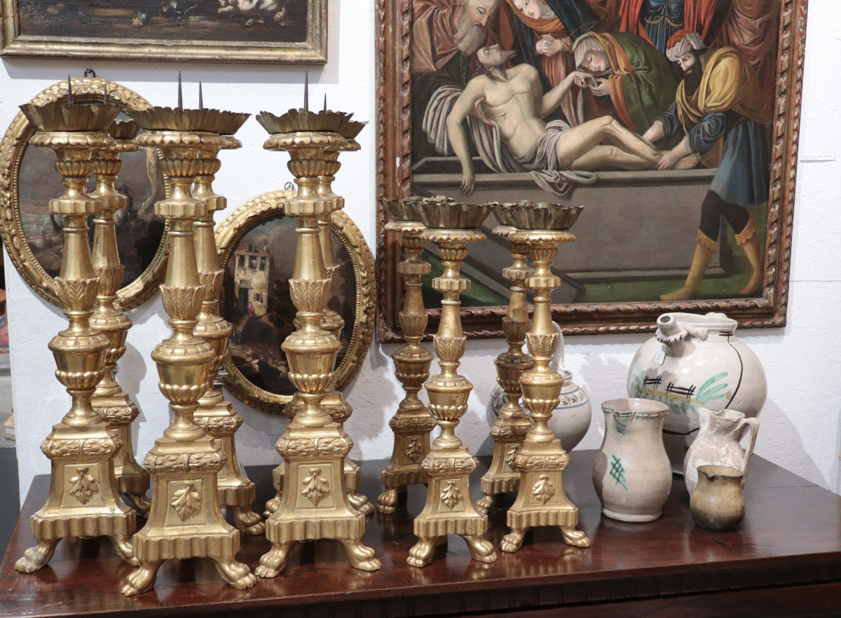 10 candelieri dorati, Toscana, '700