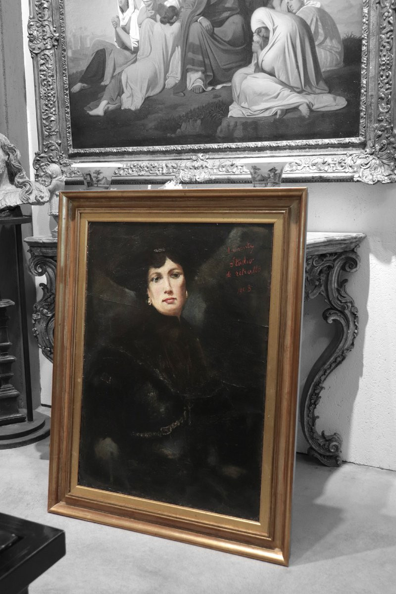 Cesare Laurenti ( 1854 – 1936)- Studio di Ritratto-photo-2