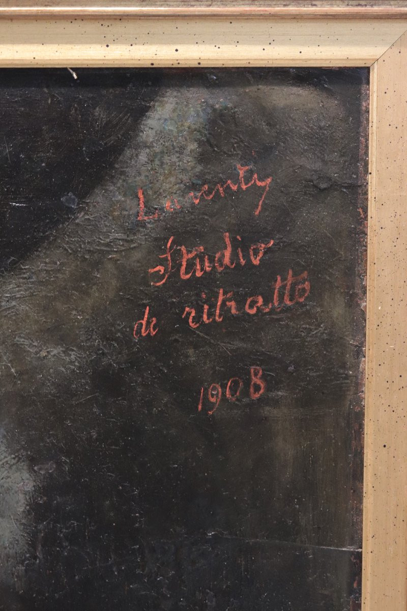 Cesare Laurenti ( 1854 – 1936)- Studio di Ritratto-photo-1