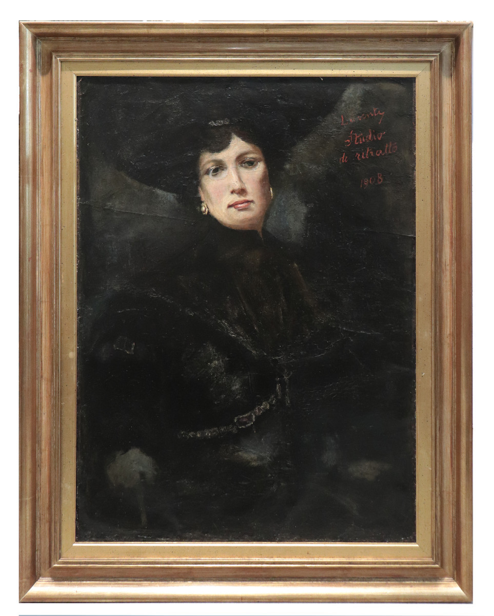 Cesare Laurenti ( 1854 – 1936)- Studio di Ritratto