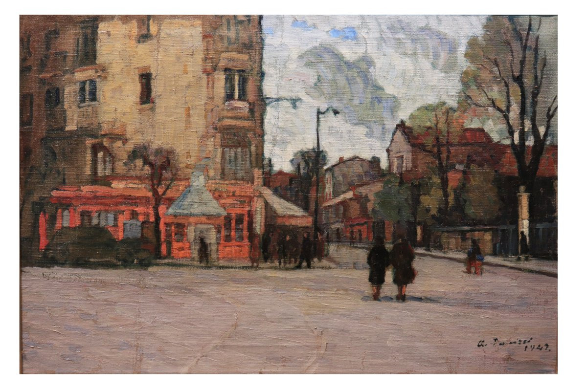 Panizzi Arturo (Livorno 1881-1966) Veduta cittadina-photo-2