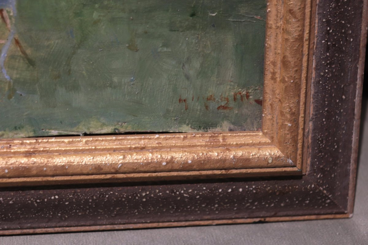 Magni Giuseppe (1869 - 1956) - Ricamatrice-photo-3