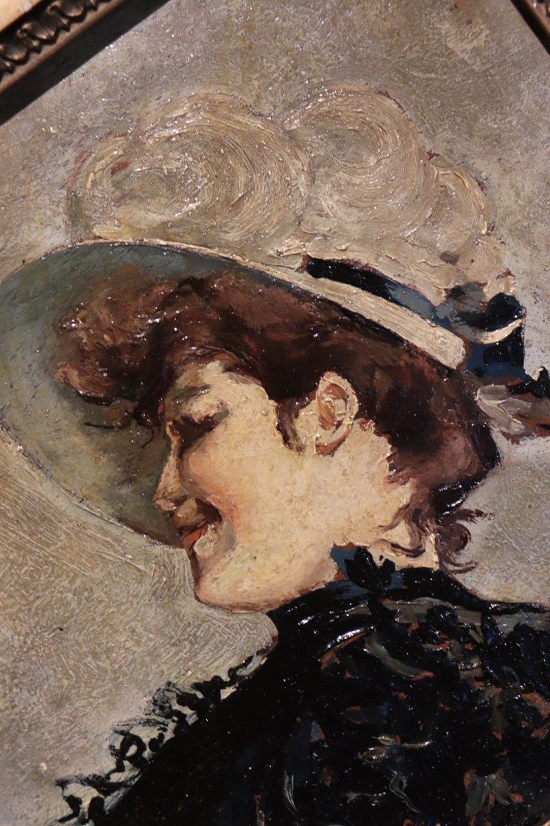 Dipinto: Ritratto di donna, fine '800-photo-3