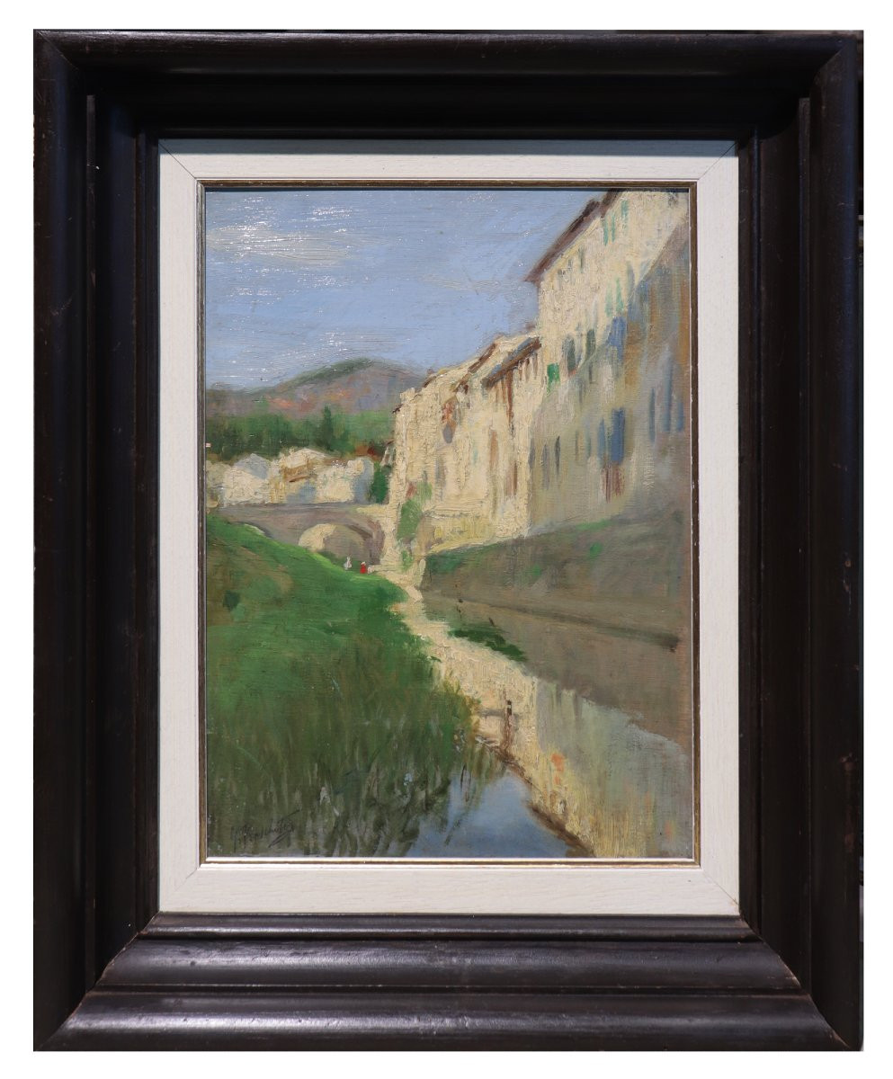 Giuseppe Fraschetti (Firenze 1879 - 1956) 2 Paesaggi Fiorentini-photo-4