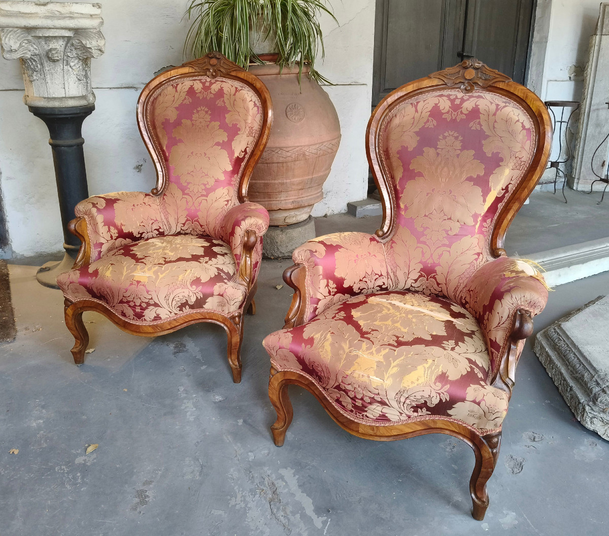 Coppia di poltrone, metà '800