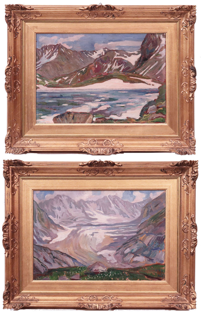 Mascarini Giuseppe (Bologna 1877 - Milano 1954) - Coppia di paesaggi