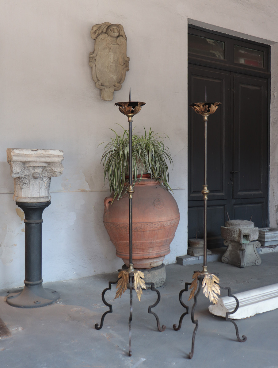 Coppia di Torciere in Ferro, Toscana, '700