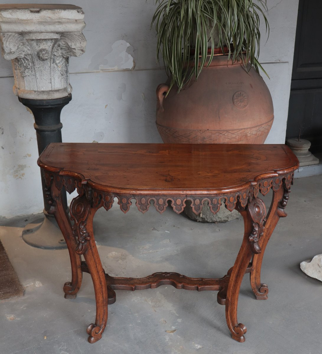 Consolle in legno di noce, Italia, '700-photo-3