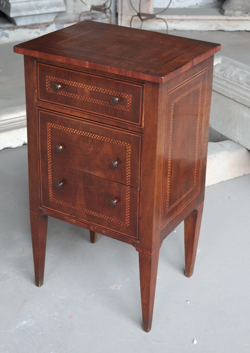 Comodino intarsiato Luigi XVI, Toscana-photo-4