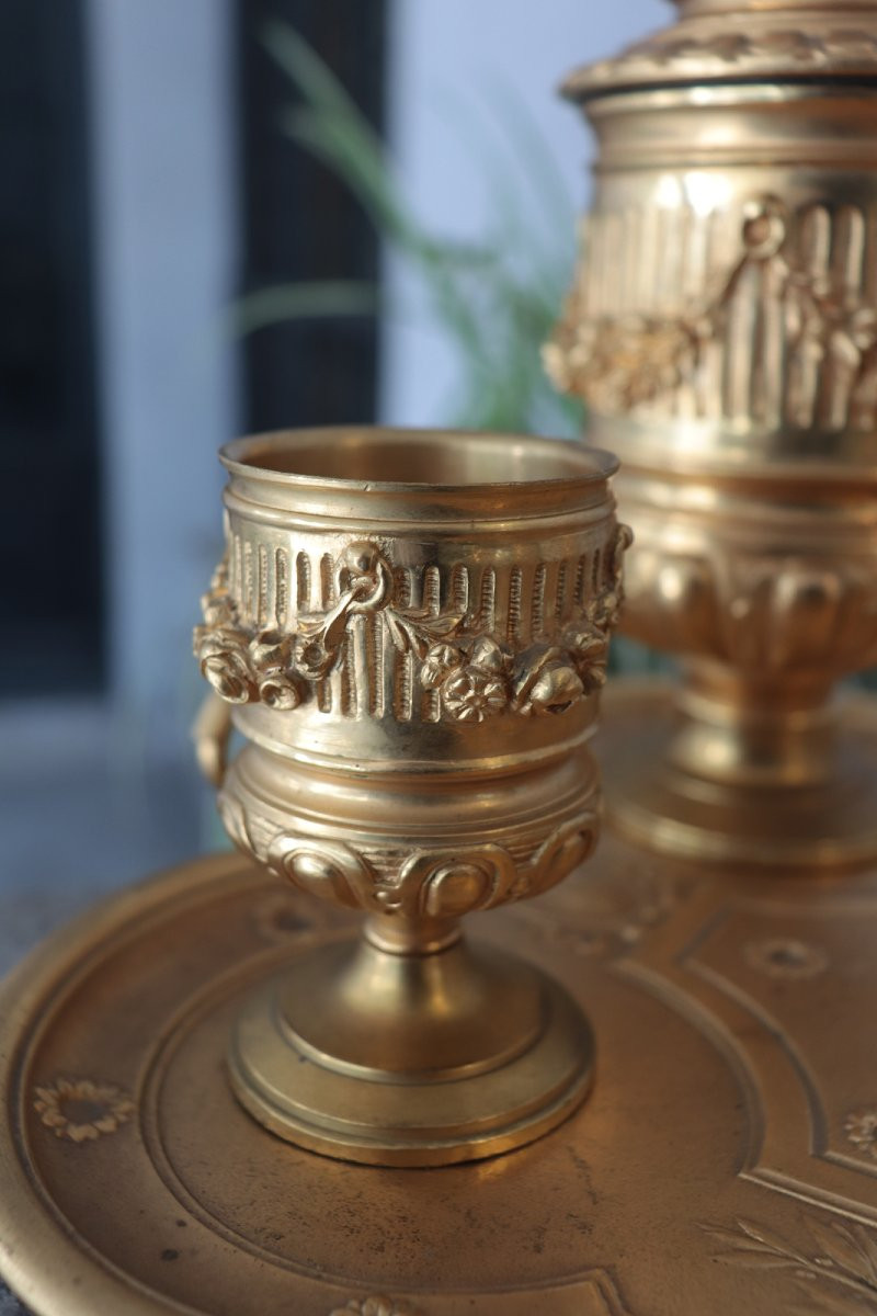 Calamaio in bronzo dorato, Napoleone III-photo-4