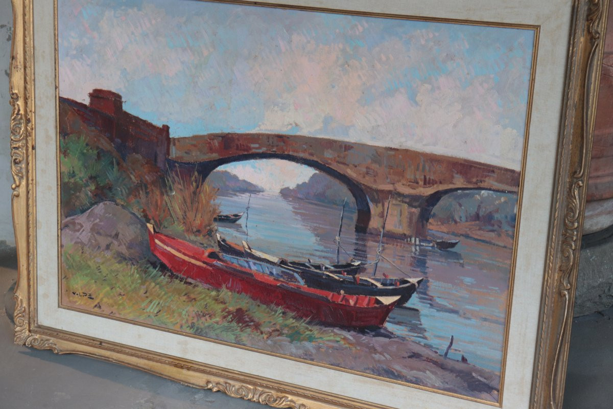 Angiolo Volpe (Livorno 1943) - Paesaggio Toscano-photo-3