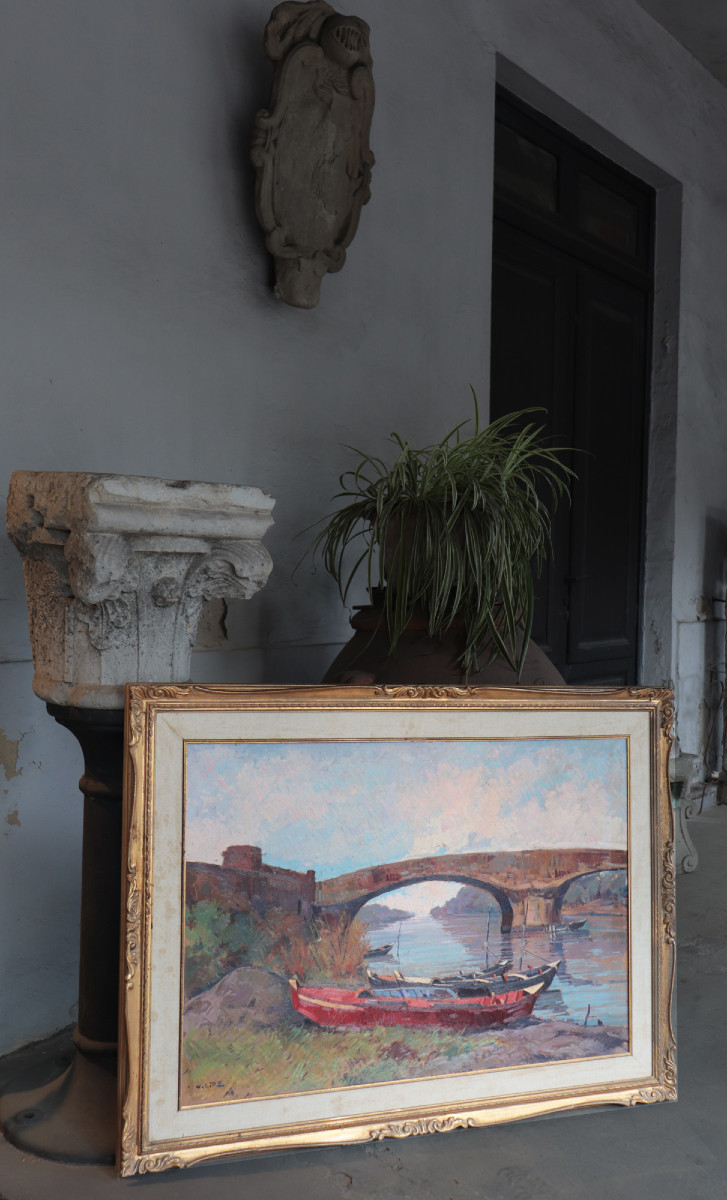 Angiolo Volpe (Livorno 1943) - Paesaggio Toscano