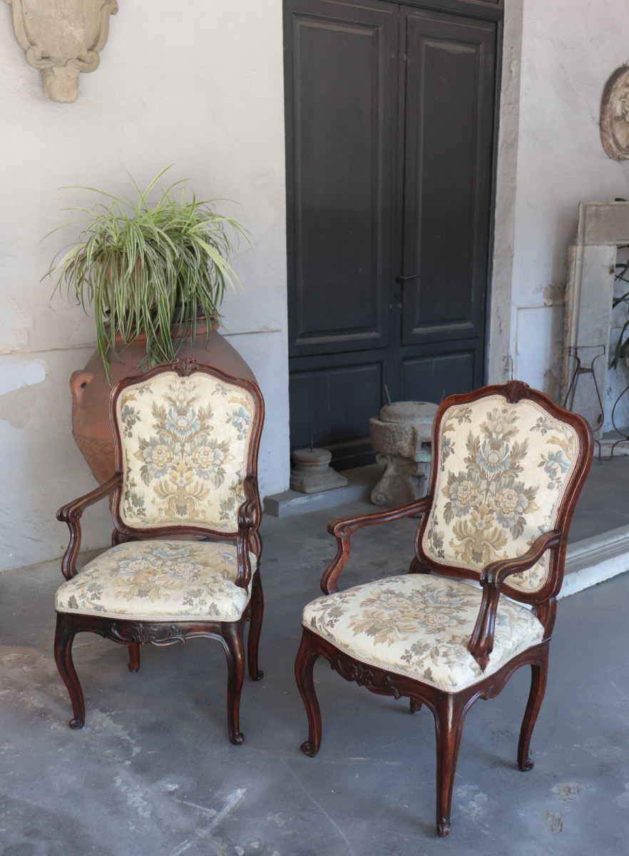 Coppia di poltrone Italiane. sec. XVIII-photo-2