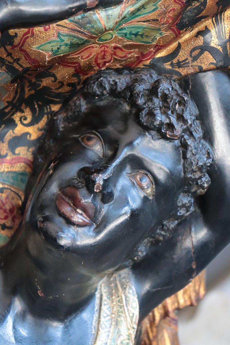 Scultura portafiori "Moro veneziano" fine '800-photo-3