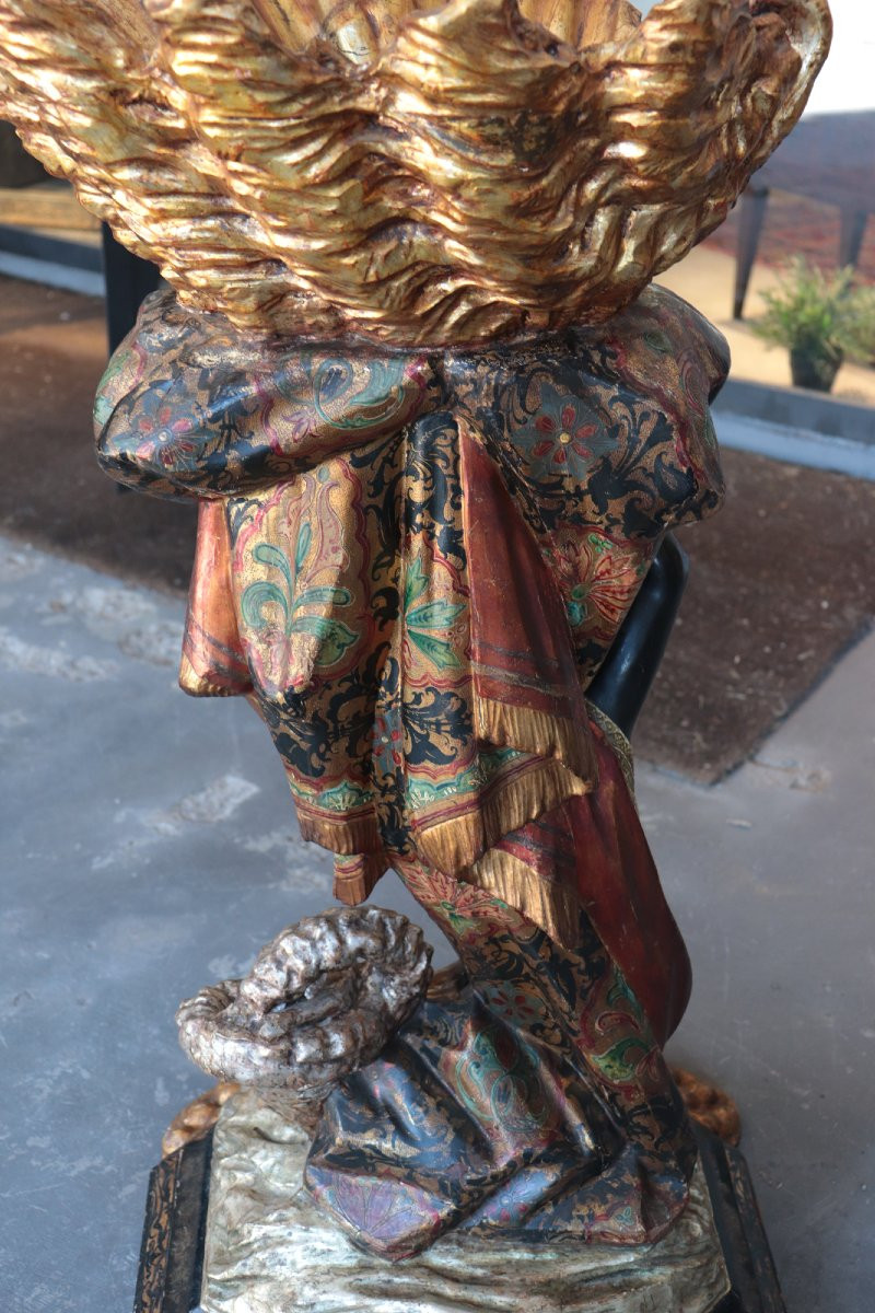 Scultura portafiori "Moro veneziano" fine '800-photo-1