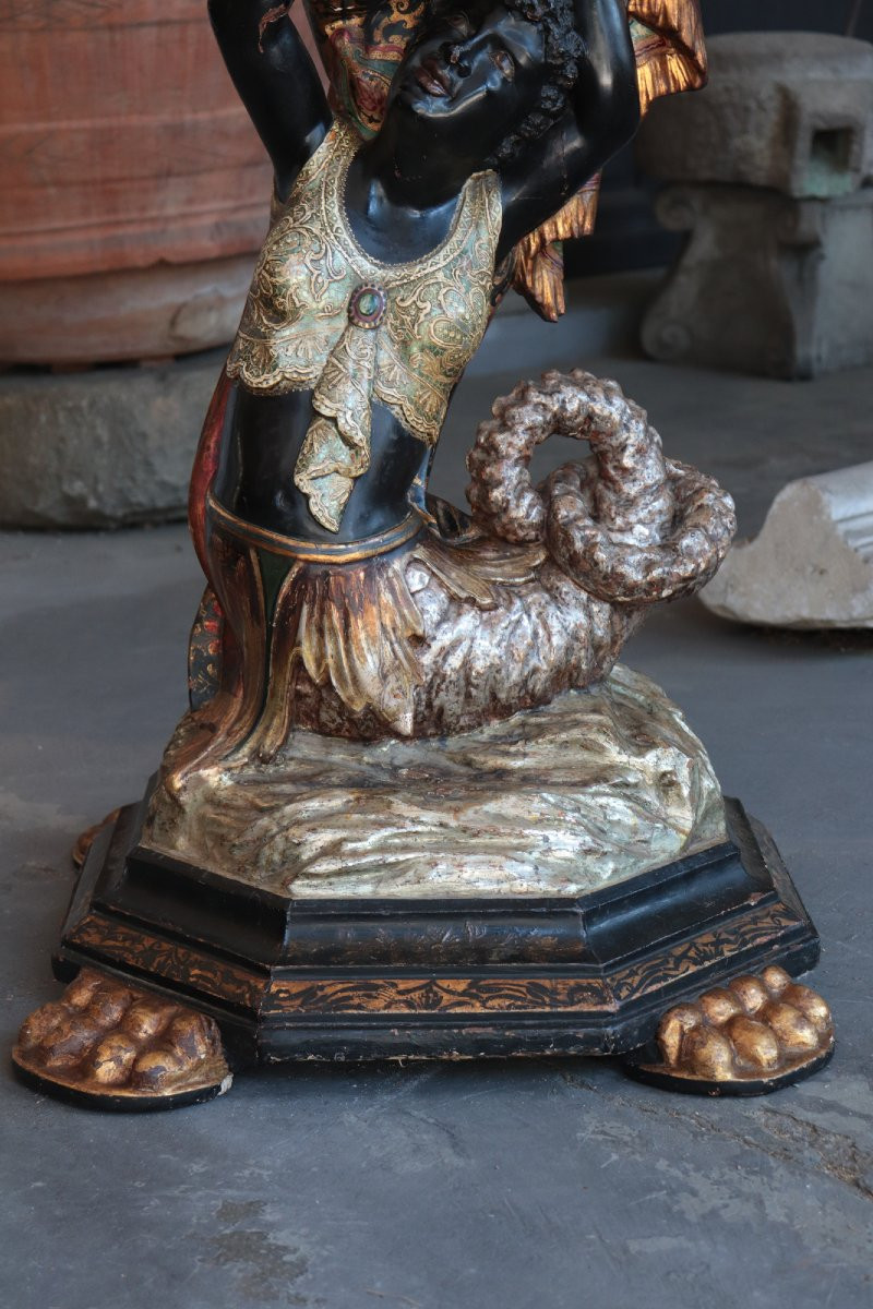 Scultura portafiori "Moro veneziano" fine '800-photo-2