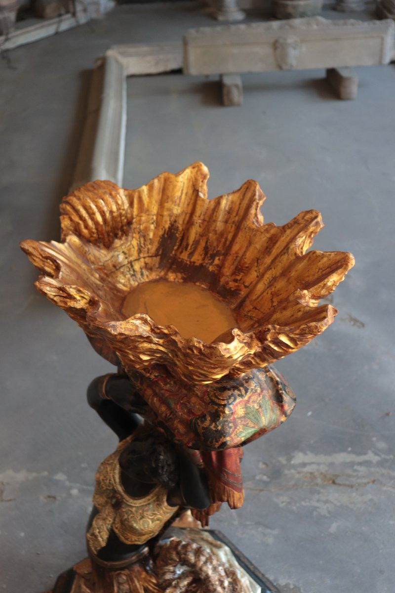 Scultura portafiori "Moro veneziano" fine '800-photo-4